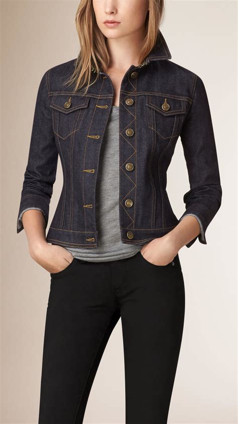 burberry gilet women's|burberry denim jacket women's.